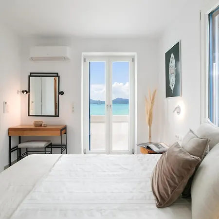 Sun, Beachfront With Stunning Views, Naxos Semesterbostad *